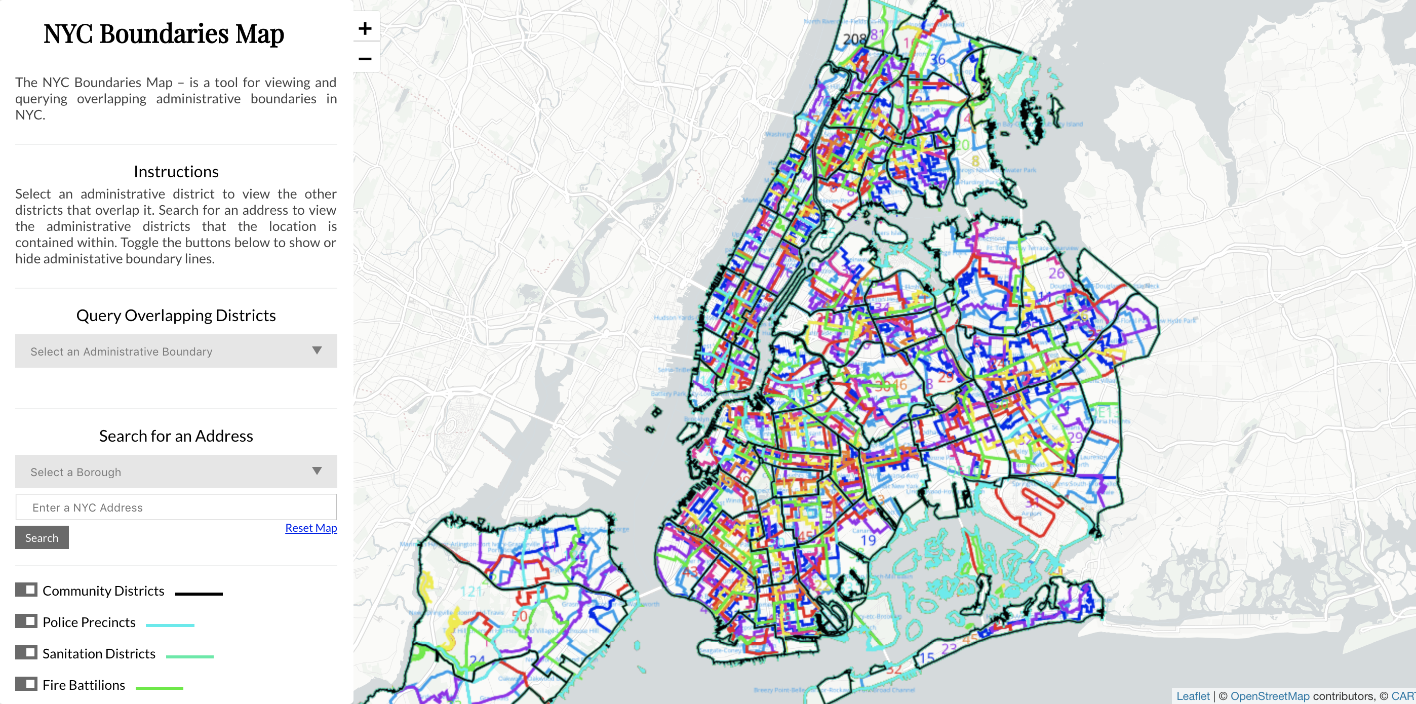 NYC Open Data - Boundaries Map